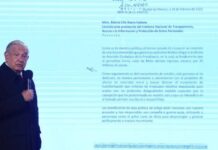 INAI se niega a publicar información sobre Loret, como pidió AMLO Carta INAI AMLO Loret