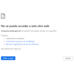 Página web para vacunas: servicio no disponible
