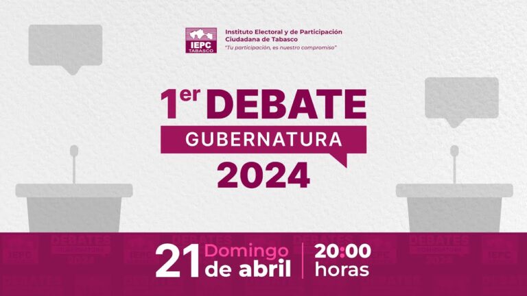 Primer Debate entre candidatos para la Gubernatura de Tabasco 2024