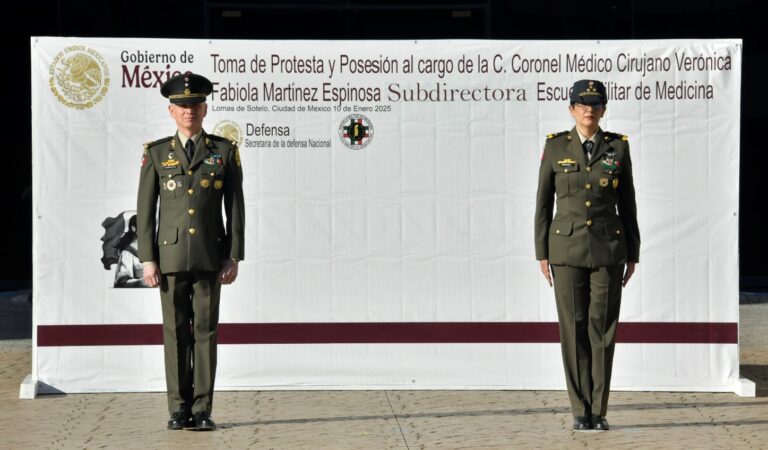 La Coronela Médico Cirujano Verónica Fabiola Martínez Espinosa  toma posesión del cargo como Subdirectora  de la Escuela Militar de Medicina