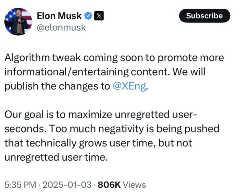 Sabías que viene un cambio en el algoritmo de X (Twitter)