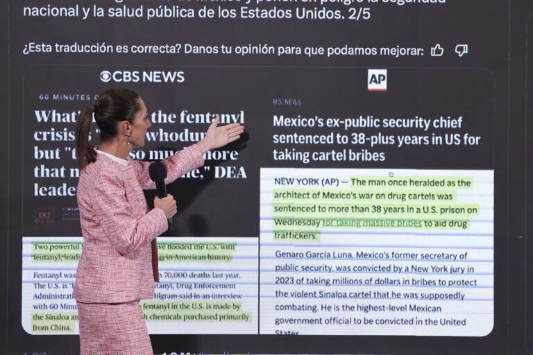 México no le exigió a Trump borrar acusación de narcoestado