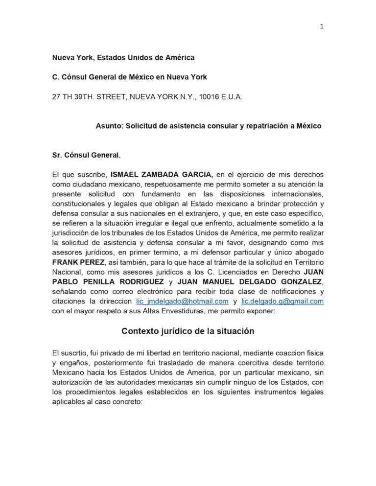 La carta del “patrón”