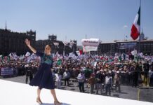 La industria del acarreo en el Zócalo el domingo