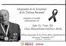 A la edad de 100 años falleció el Sargento César Maximiliano Gutiérrez, último sobreviviente del Escuadrón 201