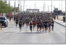 Ejército, Fuerza Aérea y Guardia Nacional realizan carrera deportiva y espectáculo aéreo “La Gran Fuerza de México” en Ciudad Juárez, Chihuahua