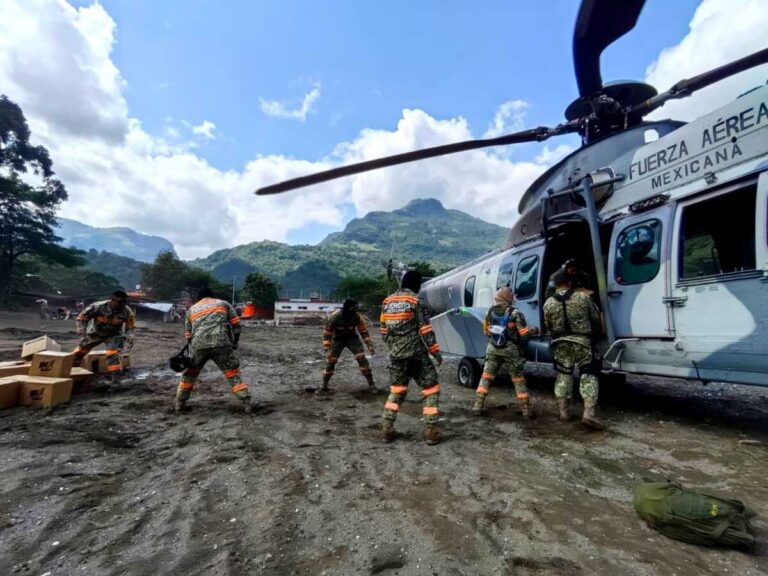 Ejército, Fuerza Aérea y Guardia Nacional continúan aplicando el  Plan DN-III-E en los estados afectados por las lluvias
