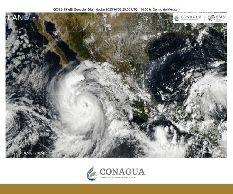 Priscilla ocasionará lluvias de muy fuertes a intensas en las costas del occidente de México y del sur de Baja California Sur