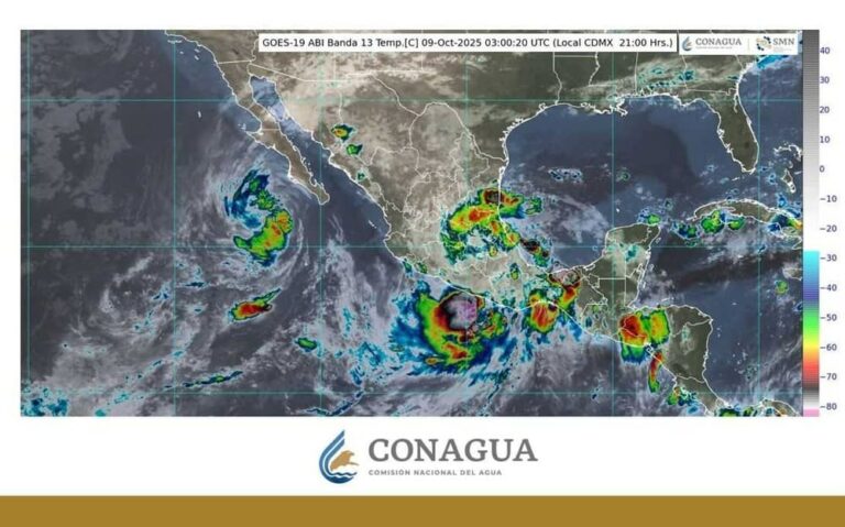Priscilla ocasionará lluvias muy fuertes, rachas fuertes de viento y oleaje elevado en Baja California Sur, Sinaloa y el occidente de México
