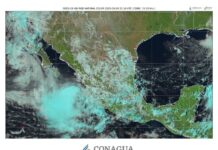 Raymond ocasiona lluvias de muy fuertes a intensas, vientos fuertes y oleaje elevado en el occidente de México