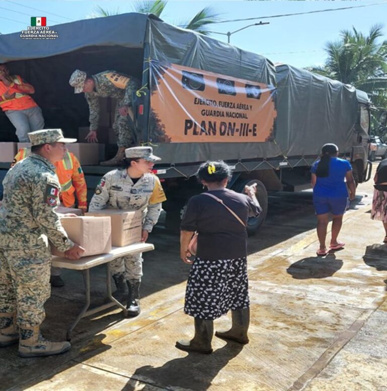 Ejército, Fuerza Aérea y Guardia Nacional aplican el Plan DN-III-E en Veracruz