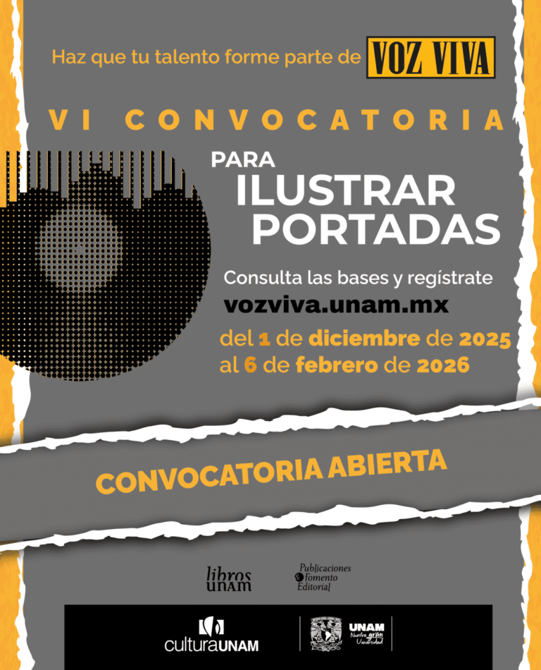 Convocatoria abierta UNAM: VI edición para ilustrar portadas de Voz Viva
