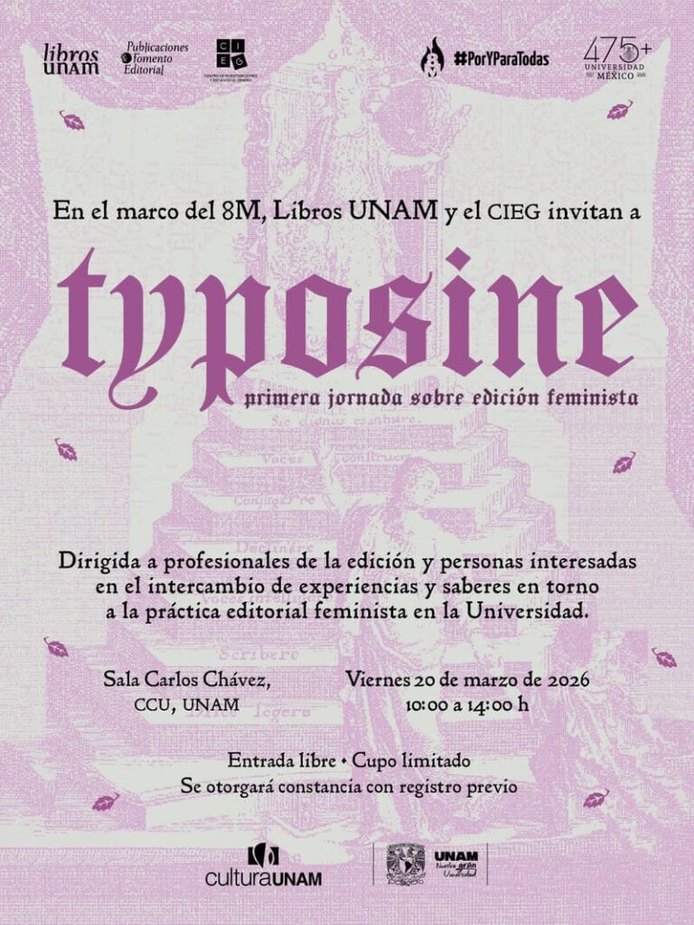Especialistas reflexionarán sobre los retos de la edición feminista en Typosine