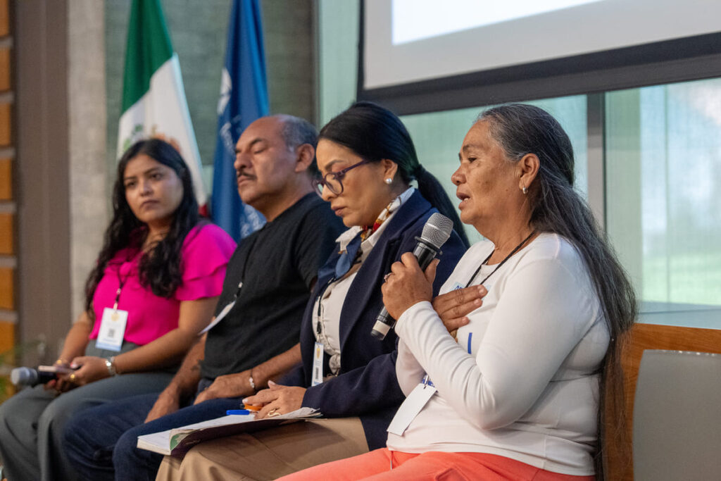 Denisse Montiel, Armando Olmeda, Indira Navarro y Virginia Ponce