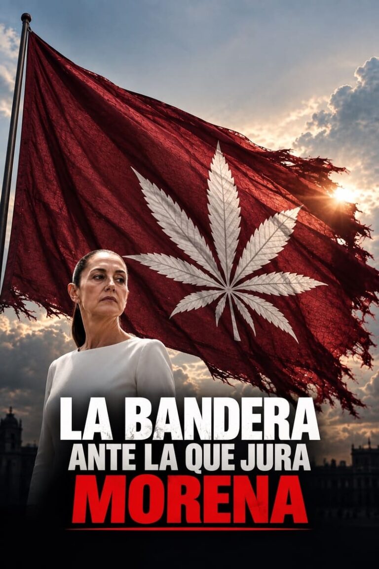 La bandera ante la que jura Morena