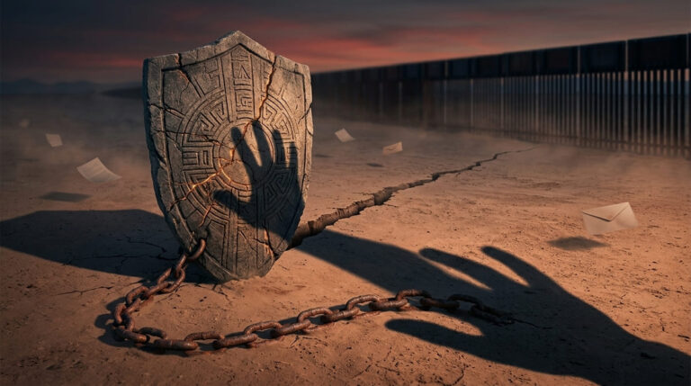 La soberanía, escudo con grietas